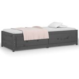  Dnevna postelja siva 90x200 cm trdna borovina, (20724762) | Shoptok.si