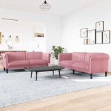vidaXL 2-dijelni set sofa ružičasti baršunasti Cijene