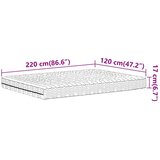 vidaXL Vzmetnica iz pene bela 120x220 cm trdota H2 H3 | Shoptok.si