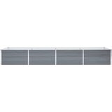  Vrtna sadilica od pocinčanog čelika 320 x 80 x 45 cm siva | shoptok.hr