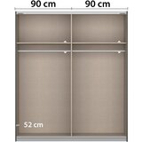 Rauch Möbel omara z drsnimi vrati, bela, hrast artisan | Shoptok.si