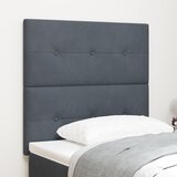 vidaXL LED Headboard Temno Siva 90 cm Žamet | Shoptok.si