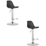  HOGA okretni tabure - crna/kromirana baza x 2 | shoptok.hr