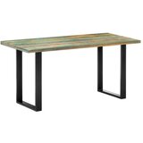  Blagovaonski stol od masivnog obnovljenog drva 160 x 80 x 75 cm | shoptok.hr