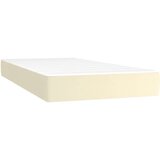 Krevet s oprugama i madracem krem 200x200 cm od umjetne kože | shoptok.hr