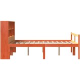 vidaXL Knjižna postelja brez vzmetnice vošč. rjava 150x200cm trden les | Shoptok.si