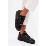 Lee Cooper patent leather women's sneakers on platform | ePonuda.com
