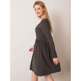 RUE PARIS Dress-RV-SK-5889.41P-dark khaki | Shoptok.si