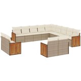  13-dijelni set vrtnih sofa s jastucima poliratan Bež | shoptok.hr
