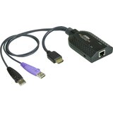 Aten KVM adapter [2x moški konektor USB 2.0 tipa A\, moški konektor HDMI - 1x RJ45 vtičnica] črna, (20430090) Cene