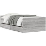  The Living Store Posteljni okvir s predali siva sonoma 90x190 cm - Posteljni Okvir, (21501527) | Shoptok.si
