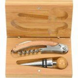  Set vinski Kerner, 2-djelni u kutiji od bambusa 13x9x3,3 cm | shoptok.hr