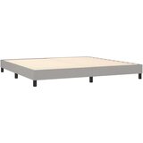  Box spring postelja z vzmetnico svetlo siva 200x200 cm blago, (20726647) | Shoptok.si