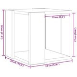 vidaXL Klubska miza Črn hrast MDF 32 x 32 x 30 cm Preprosta Kvadratna | Shoptok.si
