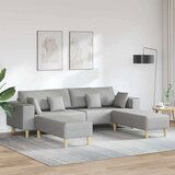  Tkaninska sofa s jastukom 3 pcs Oblačnosiva 208 cm tkanina Cijene