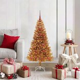 vidaXL Božično drevo med 150 LED z stojalom Zlata 120 cm PET | Shoptok.si