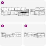  Set vanjskih sofa 7 kom. Bijela i svjetlosiva | shoptok.hr