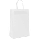  Papirnate vrećice 50 kom s ručkama bijele 21x11x31 cm | Eponuda.ba