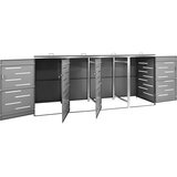  Spremište za četiri kante za smeće 276,5x77,5x112,5 cm čelično | Eponuda.com