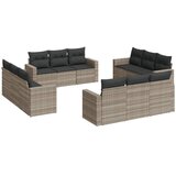  12-dijelni set vrtnih sofa poliratan s jastucima svijetlosivi | shoptok.hr