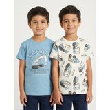Sinsay Pamučne majice s printom bagera 2 pack | shoptok.hr