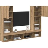 TV stenske enote z LED 5 pcs Umetni hrast 40,5 x 30 x 102 cm - - Rjava - 56.88 - 40,5 x 30 x 102 cm - 2025-vidaXL-Uvoz_2 | Shoptok.si