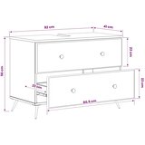  Kupaonski ormarić za sudoper BREDA Staro drvo 82 x 41 x 59 cm - Staro drvo | shoptok.hr
