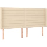  LED uzglavlje krem 203 x 16 x 118/128 cm od tkanine | shoptok.hr