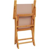  5-dijelni vrtni blagovaonski set smeđesiva od tkanine i drva | shoptok.hr