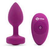b-Vibe Vibracijski analni čep S/M, temno roza Cene