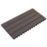vidaXL Pločice za trijem 6 kom WPC 60 x 30 cm 1,08 m² tamnosmeđe | shoptok.hr