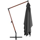  Konzolni vrtni suncobran s drvenim stupom 400 x 300 cm antracit | shoptok.hr