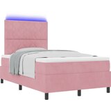vidaXL Box spring krevet s madracem Ružičasta 120 x 190 cm Baršun | shoptok.hr