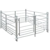 vidaXL 4 delna ograda za ovce iz pocinkanega jekla 137 x 137 x 92 cm | Shoptok.si