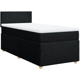  Krevet s oprugama i madracem crni 90x200 cm od tkanine | shoptok.hr
