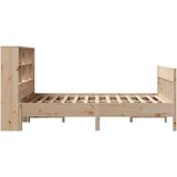 vidaXL Posteljni okvir brez vzmetnice 135x190 cm trdna borovina | Shoptok.si