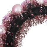  Vijenci s božićnim kuglicama 2 pcs Ružičasta 33 x 33 x 7 cm | shoptok.hr
