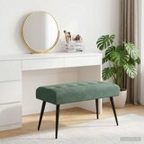  Klupa s gumbastim tkanjem Morska zelena 80 x 40 x 46 cm Baršun | shoptok.hr