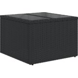  9-dijelni set vrtnih sofa s jastucima crni od poliratana Crna | shoptok.hr