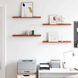  Polica na zidu 4 pcs Crvena 60 x 9 x 3 cm Konstruirano drvo | shoptok.hr