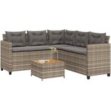  Vrtna sofa L-oblika sa stolom i jastucima od poliratana | shoptok.hr