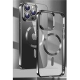 Swissten maskica CLEAR JELLY MagStick za iPhone 16 PRO METALLIC crna | shoptok.hr