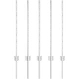  Stup za ogradu 5 pcs Srebrno 80 cm Čelik | shoptok.hr