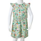  Dječja haljina s lepršavim rukavima svijetla kaki boja 104 | shoptok.hr