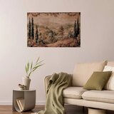 Plakat - Mediterranean Landscape - Old Tapestry with a Hill and Lake 60x90 Bez okvira | shoptok.hr