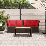  Vrtna sofa s jastucima smeđi poliratan | shoptok.hr