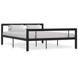  Okvir za krevet crno-bijeli metalni 160 x 200 cm | shoptok.hr