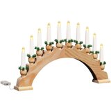 vidaXL Božični svečnik s 10 LED svečami 3 pcs Rjava 47 x 5 x 29 cm | Shoptok.si