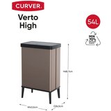 Curver Ružičasta kanta za smeće na dodir od reciklirane plastike 54 l Verto High – | shoptok.hr