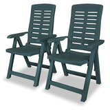 Maison Chic Nastavljivi vrtni stoli - Stol za vrt 2 kosa plastika zelene barve JS63, (21877714) | Shoptok.si